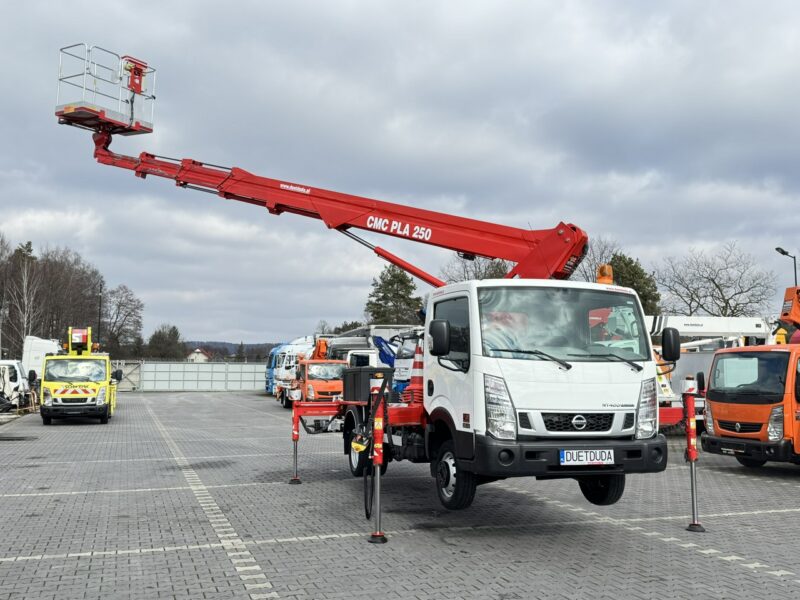 Nissan Cabstar Podnośnik Koszowy 25m CMC PLA 250 Zwyżka Pilot UDT Wumag GSR Multitel