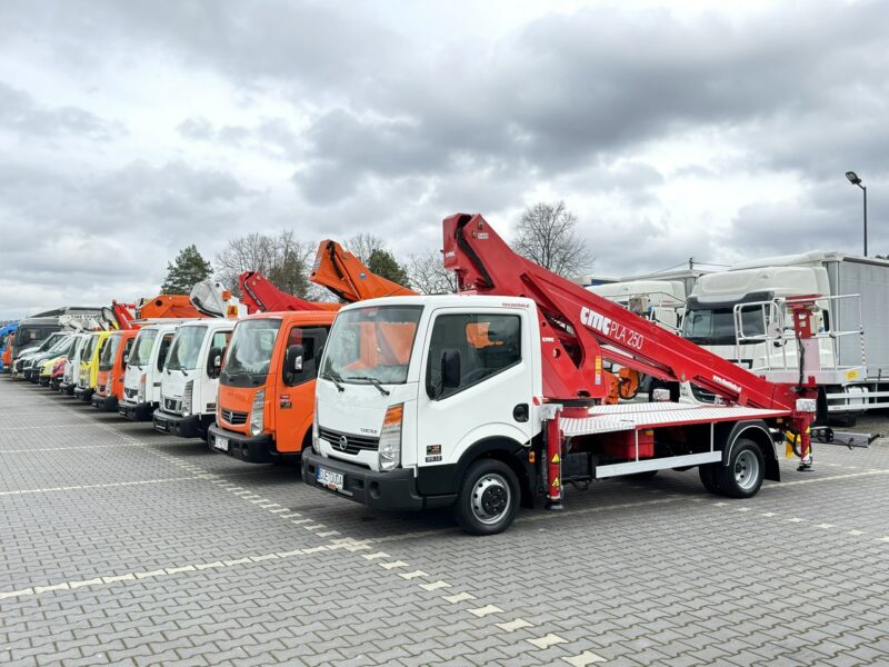 Nissan Cabstar Podnośnik Koszowy 25m CMC PLA 250 Zwyżka Pilot UDT Wumag GSR Multitel