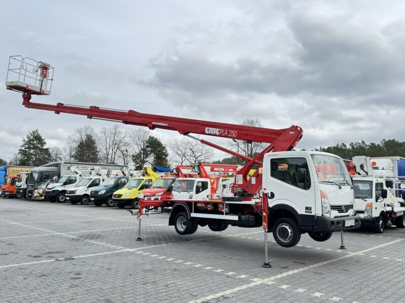 Nissan Cabstar Podnośnik Koszowy 25m CMC PLA 250 Zwyżka Pilot UDT Wumag GSR Multitel