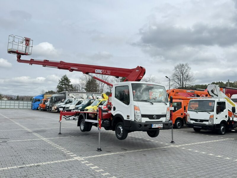 Nissan Cabstar Podnośnik Koszowy 25m CMC PLA 250 Zwyżka Pilot UDT Wumag GSR Multitel