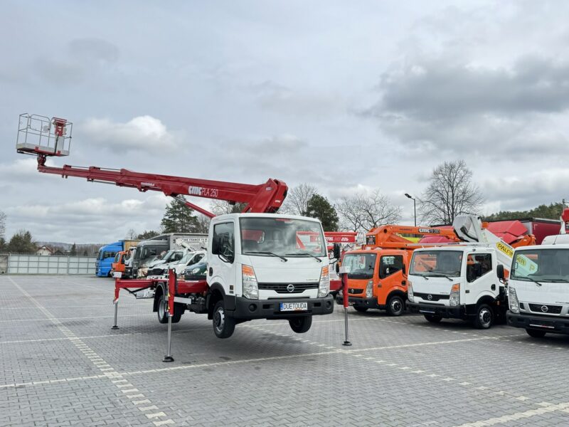 Nissan Cabstar Podnośnik Koszowy 25m CMC PLA 250 Zwyżka Pilot UDT Wumag GSR Multitel
