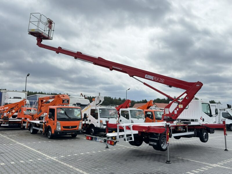 Nissan Cabstar Podnośnik Koszowy 25m CMC PLA 250 Zwyżka Pilot UDT Wumag GSR Multitel