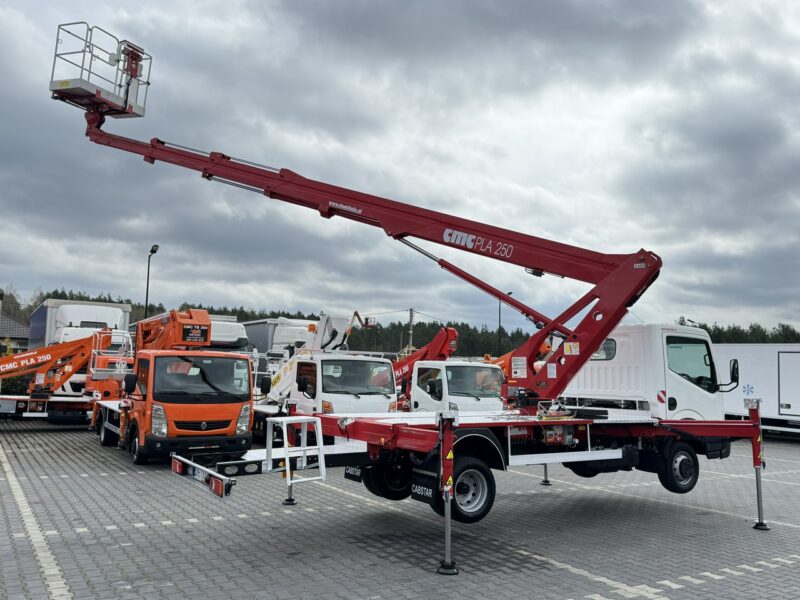 Nissan Cabstar Podnośnik Koszowy 25m CMC PLA 250 Zwyżka Pilot UDT Wumag GSR Multitel