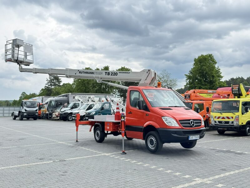 Mercedes Sprinter Podnośnik Koszowy 22m RUTHMANN TB 220 Zwyżka UDT (Palfinger Wumag GSR)