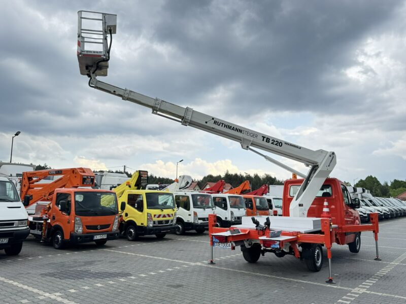 Mercedes Sprinter Podnośnik Koszowy 22m RUTHMANN TB 220 Zwyżka UDT (Palfinger Wumag GSR)