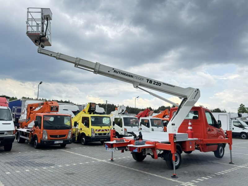 Mercedes Sprinter Podnośnik Koszowy 22m RUTHMANN TB 220 Zwyżka UDT (Palfinger Wumag GSR)