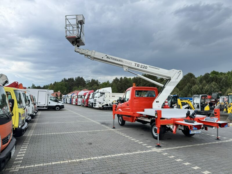Mercedes Sprinter Podnośnik Koszowy 22m RUTHMANN TB 220 Zwyżka UDT (Palfinger Wumag GSR)
