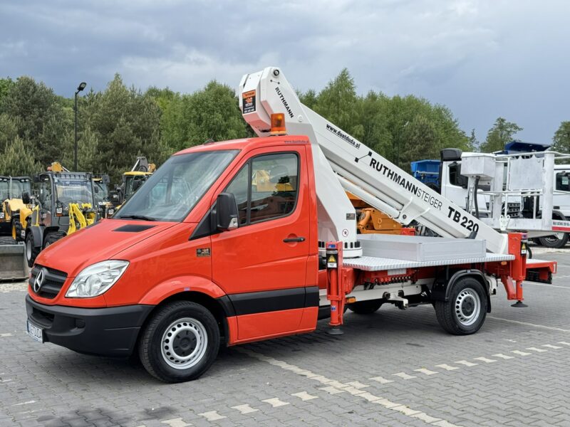 Mercedes Sprinter Podnośnik Koszowy 22m RUTHMANN TB 220 Zwyżka UDT (Palfinger Wumag GSR)
