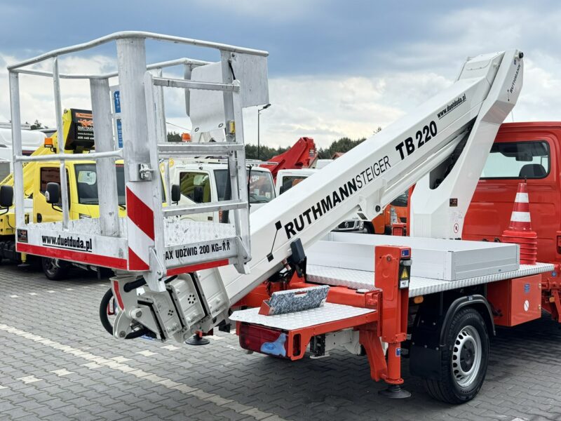 Mercedes Sprinter Podnośnik Koszowy 22m RUTHMANN TB 220 Zwyżka UDT (Palfinger Wumag GSR)