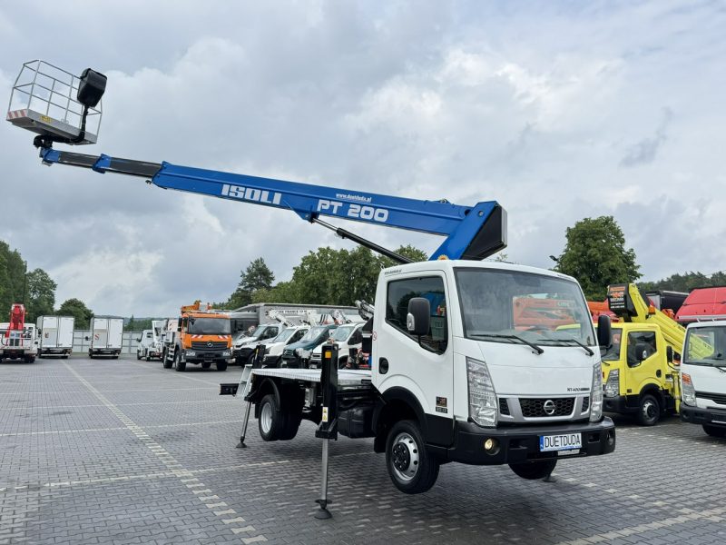Nissan Cabstar NT400 Zwyżka Podnośnik Koszowy ISOLI PT 200 20m UDT Multitel P7