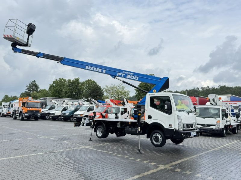 Nissan Cabstar NT400 Zwyżka Podnośnik Koszowy ISOLI PT 200 20m UDT Multitel P7
