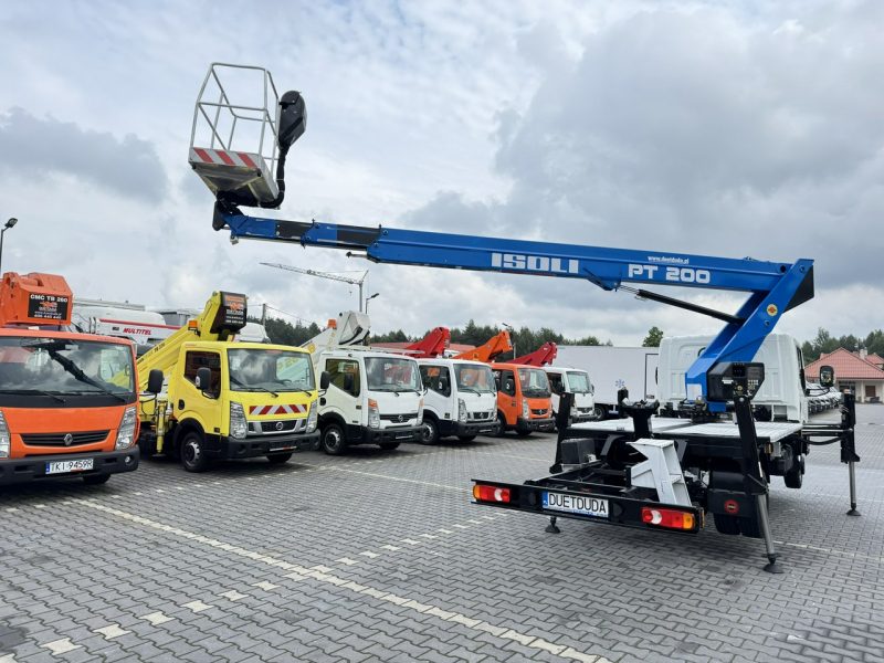 Nissan Cabstar NT400 Zwyżka Podnośnik Koszowy ISOLI PT 200 20m UDT Multitel P7