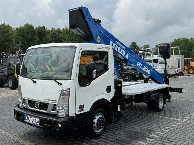 Nissan Cabstar NT400 Zwyżka Podnośnik Koszowy ISOLI PT 200 20m UDT Multitel P7