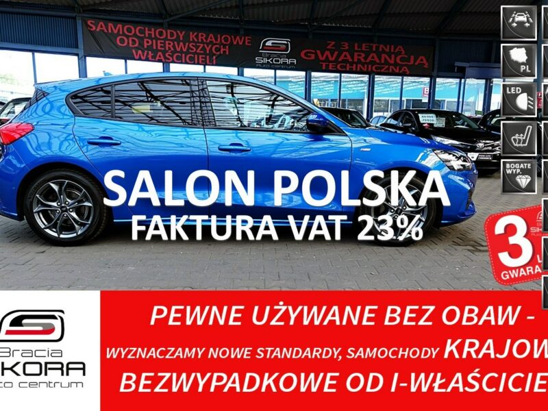 Ford Focus ST-LINE FulLed 150KM GWARANCJA FABRYCZNA I-wł Kraj Bezwypadkowy FV23% Mk4 (2018-)