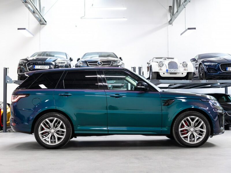 Land Rover Range Rover Sport SVR 5.0 Supercharged V8 575KM. Spectral Blue SVO! Bezwypadkowy. FV23%. II (2013-)