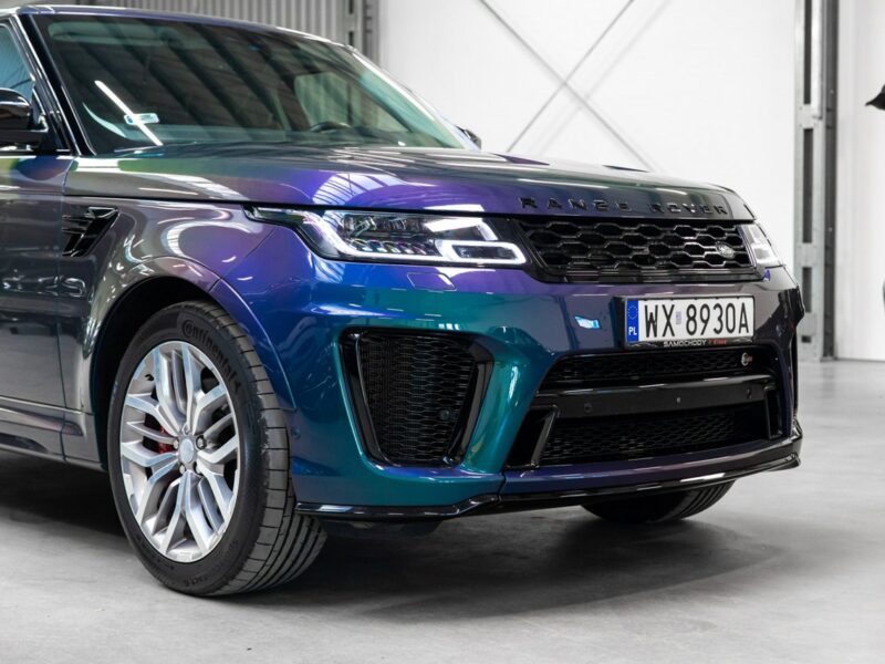 Land Rover Range Rover Sport SVR 5.0 Supercharged V8 575KM. Spectral Blue SVO! Bezwypadkowy. FV23%. II (2013-)