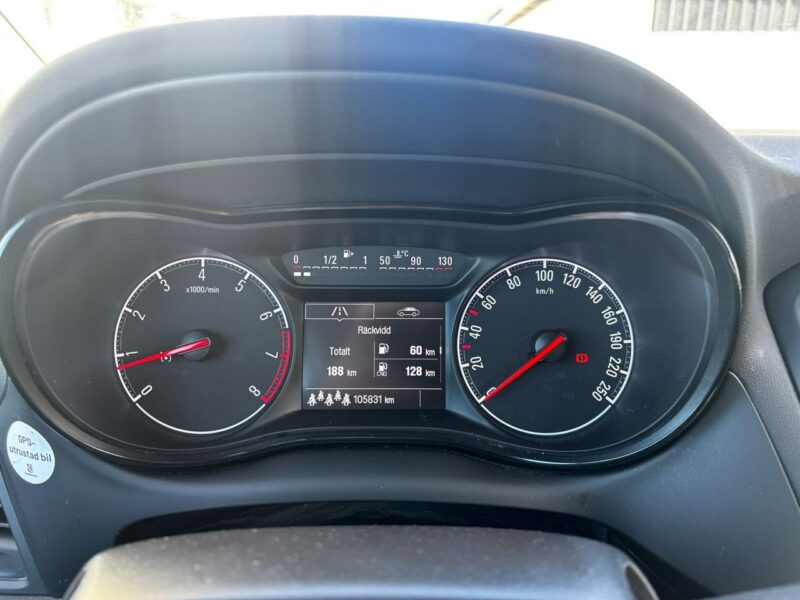 Opel Zafira 1.6T 150KM LPG 2017r 105 tys przebieg 7 osobowa C (2011-)