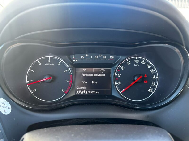Opel Zafira 1.6T 150KM LPG 2017r 105 tys przebieg 7 osobowa C (2011-)