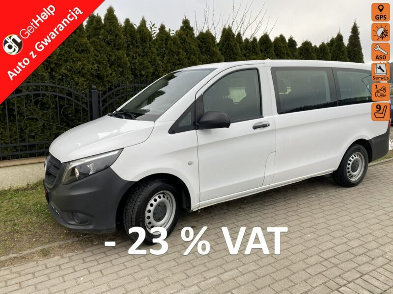 Mercedes Vito 9 osobowy, klimatyzacja, nawigacja, światła dzienne, niski przebieg W447 (2014-)