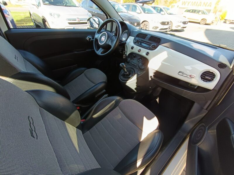 Fiat 500 LOUNGE Cabrio 1.3 16V MJET 95KM, boogate wyposażenie, serwisowany I (2007-)