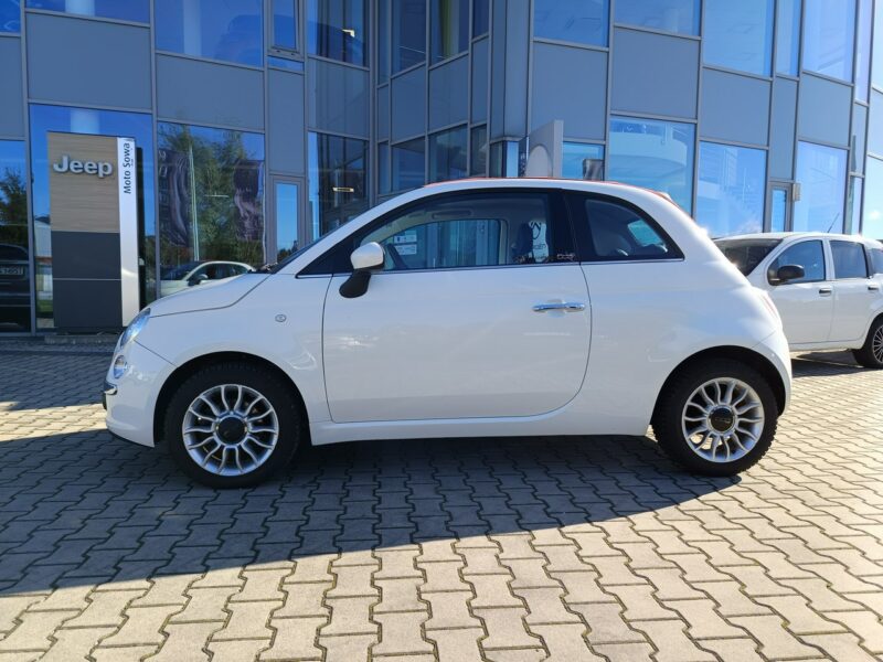 Fiat 500 LOUNGE Cabrio 1.3 16V MJET 95KM, boogate wyposażenie, serwisowany I (2007-)