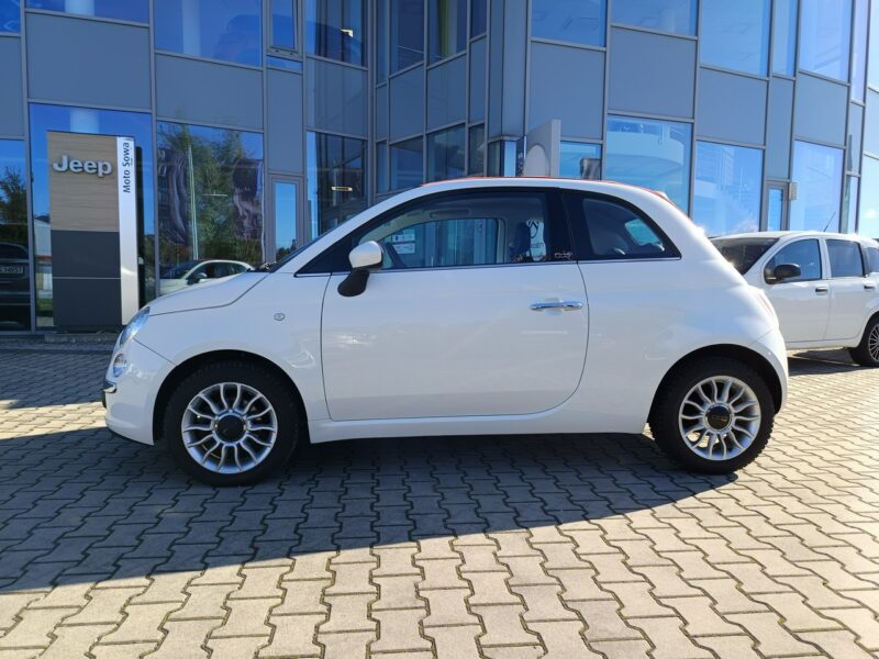 Fiat 500 LOUNGE Cabrio 1.3 16V MJET 95KM, boogate wyposażenie, serwisowany I (2007-)
