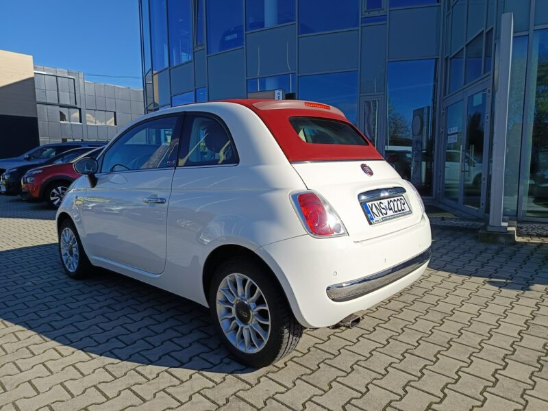 Fiat 500 LOUNGE Cabrio 1.3 16V MJET 95KM, boogate wyposażenie, serwisowany I (2007-)