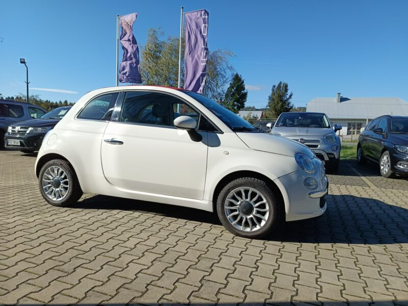 Fiat 500 LOUNGE Cabrio 1.3 16V MJET 95KM, boogate wyposażenie, serwisowany I (2007-)