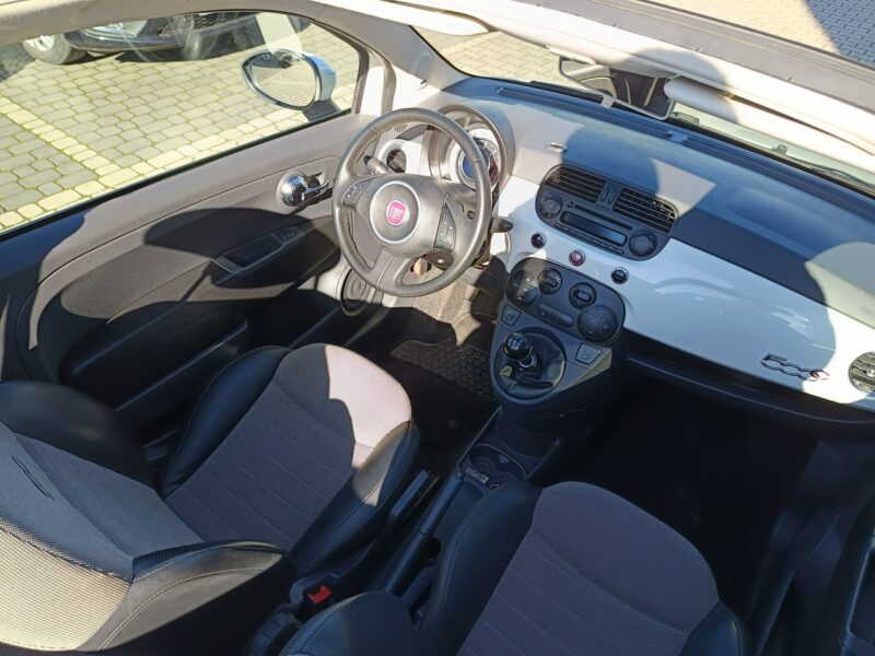 Fiat 500 LOUNGE Cabrio 1.3 16V MJET 95KM, boogate wyposażenie, serwisowany I (2007-)