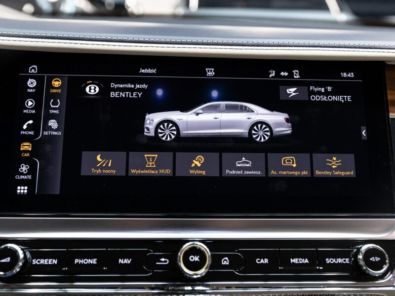 Bentley Continental Flying Spur V8. Gwarancja 04.2026. Bang & Olufsen. Head-Up. Masaże.