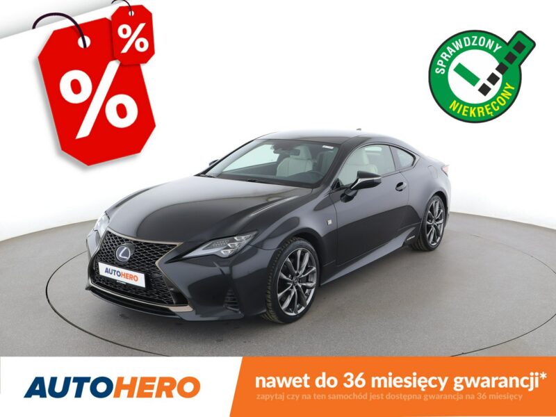Lexus RC FV23 FL 300h F SPORT Navi ACC Grzana Wentylowana Skóra Kamera Full LED I (2014-)