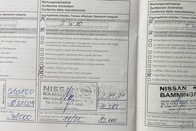 Nissan Qashqai Pisemna Gwarancja 12 miesięcy II (2013-2021)