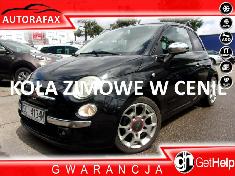 Fiat 500 Klimatronic, 1.4 Sport, Dwa komplety kół, ABS, ASR, Półskóra I (2007-)