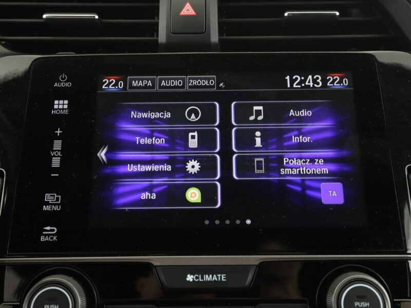 Honda Civic kam.cofania Navi podg.fotele tempomat aut.klima X (2017-2021)