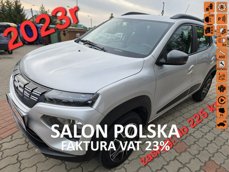 Dacia spring 2023r F.vat Salon Polska Expression Electric 45 Bezwypadkowy 225km z