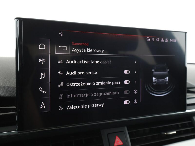 Audi A4 S-tronic quattro S-Line navi grzane fotele ACC LED kamera alcantara B9 (2015-)