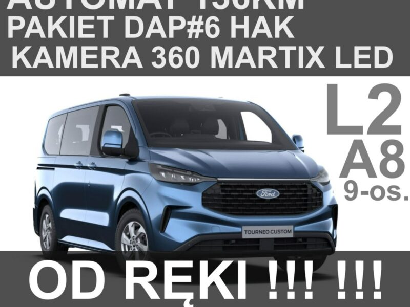 Ford Transit Custom Martix Led Kamera 360 L2 136KM Automat Hak Dostępny od ręki !!! 2359zł
