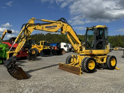 kołowa Komatsu PW 98 MR 8 Pług + Podpory 10ton Szybkozłącze Łyżka Skarpowa Uchylna Nowe Opony Świeżo Sprowadzona Super Stan !!!