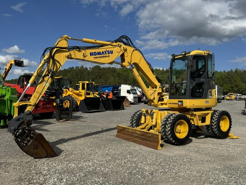 kołowa Komatsu PW 98 MR 8 Pług + Podpory 10ton Szybkozłącze Łyżka Skarpowa Uchylna Nowe Opony Świeżo Sprowadzona Super Stan !!!