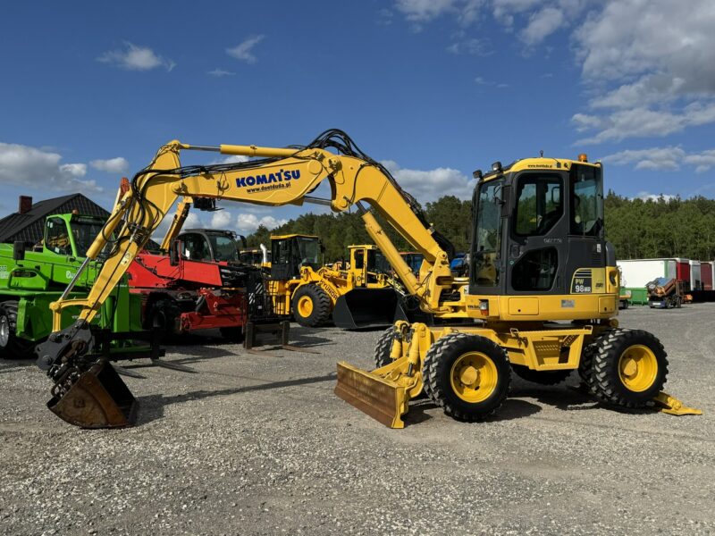 kołowa Komatsu PW 98 MR 8 Pług + Podpory 10ton Szybkozłącze Łyżka Skarpowa Uchylna Nowe Opony Świeżo Sprowadzona Super Stan !!!