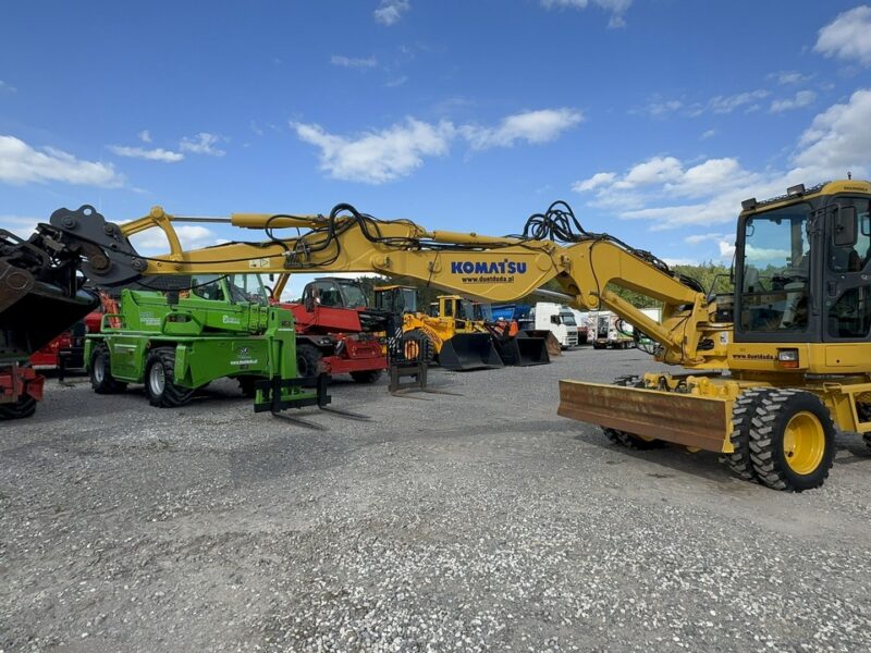 kołowa Komatsu PW 98 MR 8 Pług + Podpory 10ton Szybkozłącze Łyżka Skarpowa Uchylna Nowe Opony Świeżo Sprowadzona Super Stan !!!