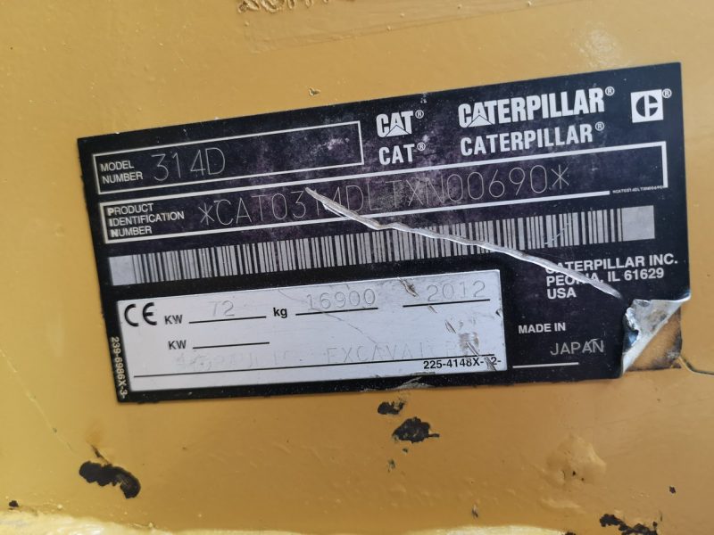 gąsienicowa Caterpillar CAT 314D LCR GĄSIENICOWA Jeden Właściciel KUPIONA W BM POLSKA Serwisowana
