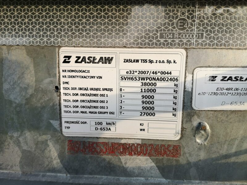 wywrotka Zasław Wywrotka Aluminiowa Klapo-Drzwi Osie SAF Stan Idealny! 60m3! Jeden Właściciel! Oś Podnoszona! Mało Używana! Rama Ocynk!
