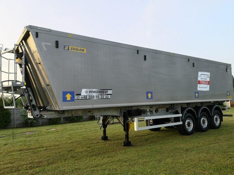 wywrotka Zasław Wywrotka Aluminiowa Klapo-Drzwi Osie SAF Stan Idealny! 60m3! Jeden Właściciel! Oś Podnoszona! Mało Używana! Rama Ocynk!