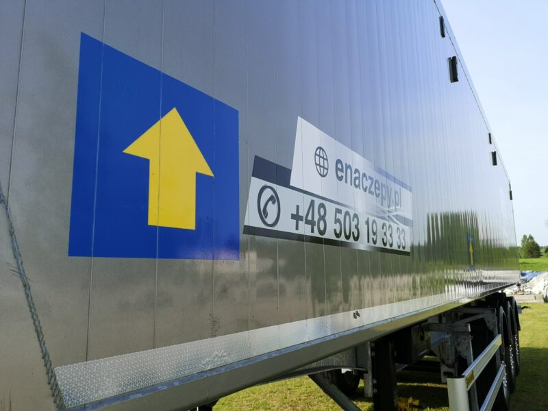 wywrotka Zasław Wywrotka Aluminiowa Klapo-Drzwi Osie SAF Stan Idealny! 60m3! Jeden Właściciel! Oś Podnoszona! Mało Używana! Rama Ocynk!