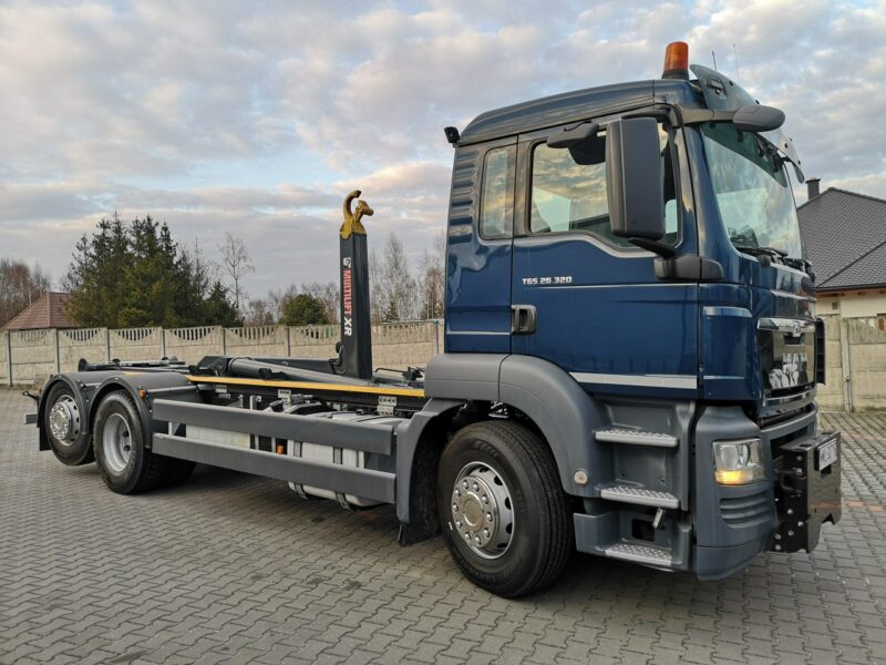 MAN TGS 26.320 Hakowiec Multilift 6x2 Oś Skrętna Tylko 216 Tys Km! Nowe Opony! Stan BARDZO DOBRY! Czołownica! Pojazd Specjalny!