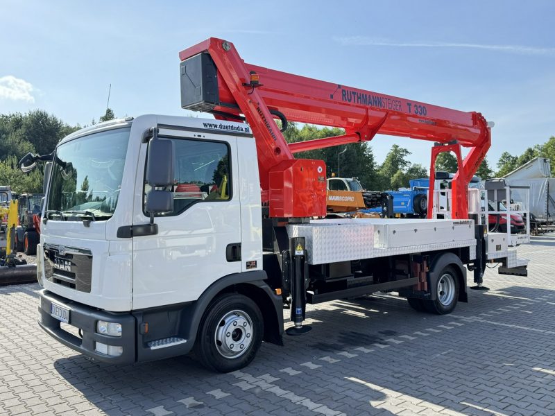 MAN TGL 7.150 Zwyżka Ruthmann T330 33-Metry DMC 7500KG 21m w Bok Jak Wumag GSR PALFINGER T300 Super Stan !!! P7