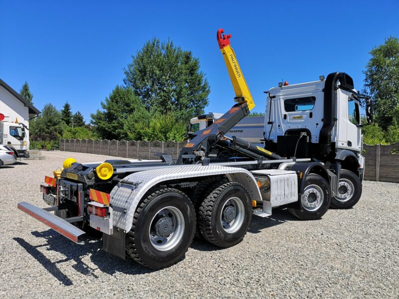 Mercedes Arocs 3251 Hakowiec 8x4 Palfinger Manual Euro 6 Niski Przebieg! Na Resorach! Wzmacniania Rama! Zawieszenie Budowlane! Aktualne Dozory!
