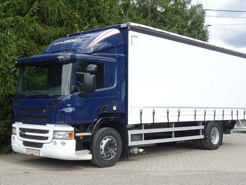 Scania P250 Euro 6 Firanka winda klapa poduszki sprowadzony Scania P 250 Euro 6 firanka winda klapa przebieg udokumentowany Sprowa