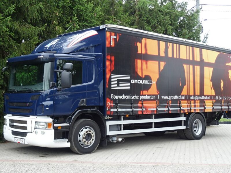 Scania P250 Euro 6 Firanka winda klapa poduszki sprowadzony Scania P 250 Euro 6 firanka winda klapa przebieg udokumentowany Sprowa